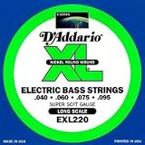 D'Addario EXL220 XL Nickel Round Wound Super Light Bright Electric Bass Strings