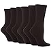 Sock Snob 6 Pairs Ladies Womens Casual Cotton Rich Solid Plain Color Dress Socks PL30
