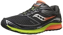Saucony Men's Guide 9 Running Shoe, Midnight/Citron/Orange, 7 M US
