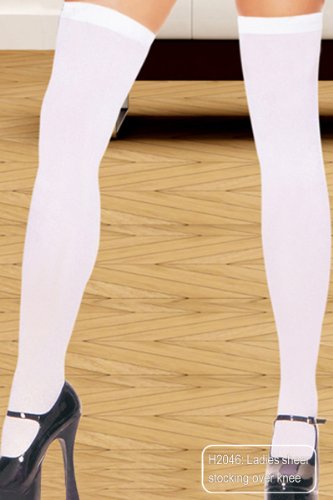 Sexy Over The Knee Length White Stockings