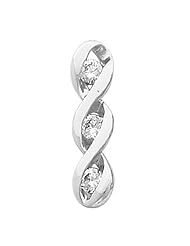 14K White Gold Diamond Three-Stone Pendant - 0.75 Ct. -- LIFETIME WARRANTY