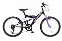 Townsend Dual 20 Girls Dual Suspension Bike - Black/Purple, 20 Inch