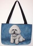 Bichon Frise Dogs Lined Tapestry Tote Bag
