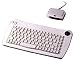 Electronics : Adesso Wireless IR 88-Key Mini White PS/2 Keyboard with Built-in Trackball