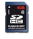 Flash Memory 4GB SDHC CLASS 4 SECURE DIGITAL CARD