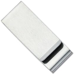 Stainless Steel Satin Double Fold Money Clip