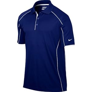 Nike Golf Men's Tech Core Color Block Polo COLLEGE NAVY/WHITE//WHITE L