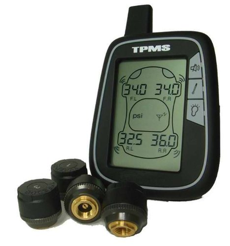 New Tyredog TPMS Tire Pressure Monitoring System (LCD Monitor With 4 External Sensors) by Koolertron