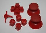 Sony PS3 Replacement Red Controller Thumbsticks - Dpad & Action Buttons - PS3 Controller Mods