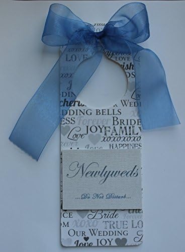 Custom Handmade Wedding Room Door Hanger for Newlyweds/Honeymooners/Just Married
