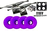 LONGBOARD Skateboard TRUCKS & WHEELS COMBO 76mm PURPLE