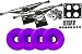 LONGBOARD Skateboard TRUCKS WHEELS Package 70mm PURPLE