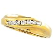 14K Yellow Gold Diamond Wedding Band Duo - Lady's Ring - 0.17 Ct.