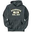 Hoodie Mens Dark Silver " Nicaragua 72 Athl Dept " Countries
