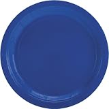 Big Party Pack Paper Luncheon Plates 7-Inch, 60/Pkg, Bright Royal Blue