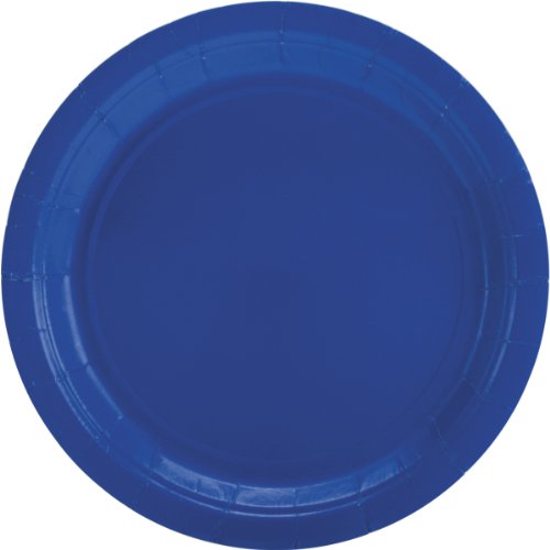 Big Party Pack Paper Luncheon Plates 7-Inch, 60/Pkg, Bright Royal Blue