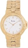 BULOVA Watches:Men's Goldtone White Dial
