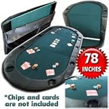 Texas Holdem Poker Folding Tabletop with Cupholders