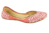 Unze Pumps (indian Khussa) - Cs9763-Tea Pink-3.0