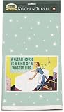 Clean House Wasted Life Kitchen Towel Retro Ephemera
