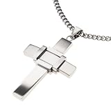 Zeeme Acier - 500040381-50 - Collier Homme - Pendentif Croix - Acier Inoxydable - 50 cm