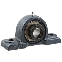 FYH NAPK205 Pillow Block Mounted Bearing, 2 Bolt, 25mm Inside Diameter, Eccentric Lock, Cast Iron, Metric