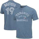 MLB Majestic Jose Bautista Toronto Blue Jays #19 Market Value T-Shirt - Light Blue (Large)