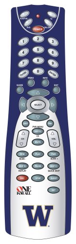 One For All 4 Device Universal Remote Control with University of Washington Logo and Colors