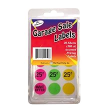 Pencil Grip The Classics Garage Sale Price Stickers, Yellow, Assorted Pricing, 12 Sheets 180 Count
