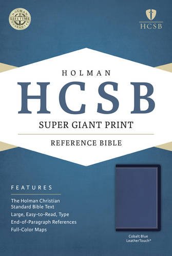 HCSB Super Giant Print Reference Bible, Cobalt Blue LeatherTouch