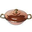 Indian Tableware Copper Karahi with Lid