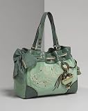 Juicy Couture - Juicy Couture Women's Terry Heart and Tassel Daydreamer Tote - Green/Dark Green