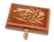 Grand Dazzling Hand Inlaid Wooden Humming Bird Musical Jewelry Box