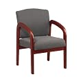Office Star Guest Chair - Charcoal/ Cherry