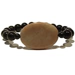 Obsidian Bracelet 22 Stretch Marble Pink Rainbow Black Crystal Gemstone Reiki