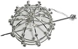 Crystal Rhinestone Silver Bun Cage