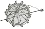 Crystal Rhinestone Silver Bun Cage