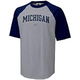 Nike Michigan Wolverines Ash Youth Raglan T-shirt