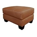Cognac Rolled Arm Ottoman