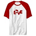 T-Shirt Raglan White " Love Silhouette Cardigan Welsh Corgi " Dog
