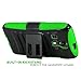 Kyocera Hydro Icon Case, CASEFORMERS Duo Armor GREEN for Kyocera Hydro Icon Combo Case with Stand and Holster