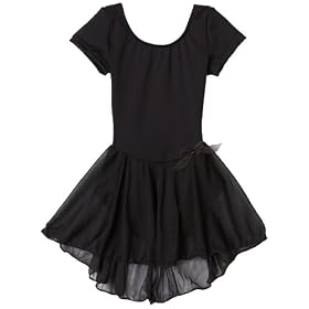 Buy Capezio Girls 2-6x Children'S Short Sleeve Nylon Dress,Black,S (4-6) by Capezio