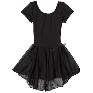 Buy Capezio Girls 2-6x Children'S Short Sleeve Nylon Dress,Black,T (2-4) by Capezio