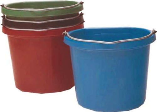Fortiflex Flat Back Feed Bucket for Dogs/Cats and Small Animals, 20-Quart, Green
