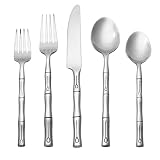 Bamboo Mirror 45-pc. Flatware Set - Service for 8 with Bonus Serving Set