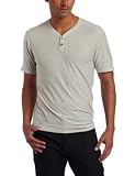 7 For All Mankind Men's Striped Short Sleeve Henley Shirt