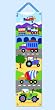 Trains, Planes and Trucks Canvas Growth Chart by Olive Kids