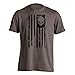 Dion Wear Skull American Flag Men's T-Shirt (3XL, Brown)