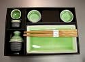 Sushi Plate & Sake Set  Tea Green Color