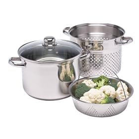 Kitchen Craft Clearview Stainless Steel Multi Cooker and Steamer with Pasta Pot 26cm